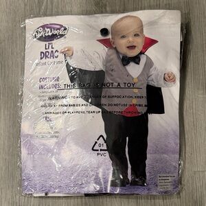 Lil' Drac toddler Costume - Black, Red, White
